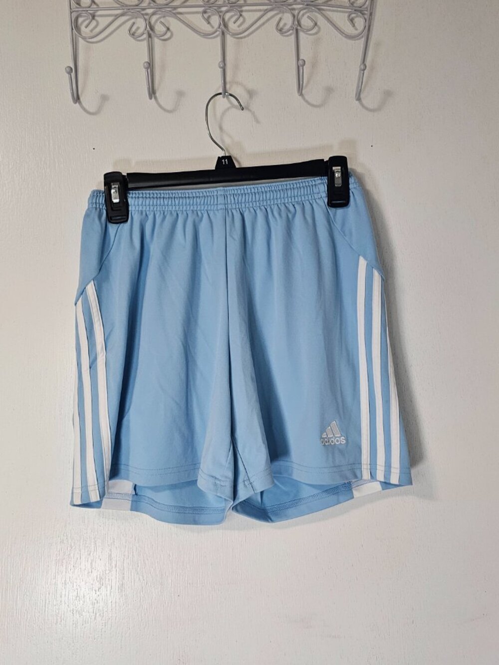 Adidas Climalite Athletic Training Shorts Light Blue Women's - Size Small - Picture 2 of 6